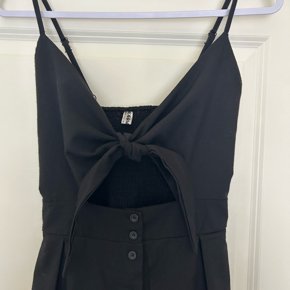 Black Spaghetti Strap Midi Dress NWOT - Picture 3 of 9